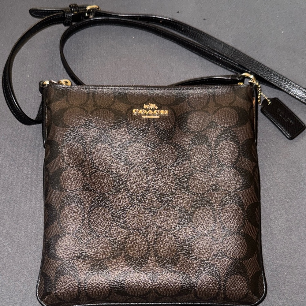 Coach Black and Brown Crossbody Bag